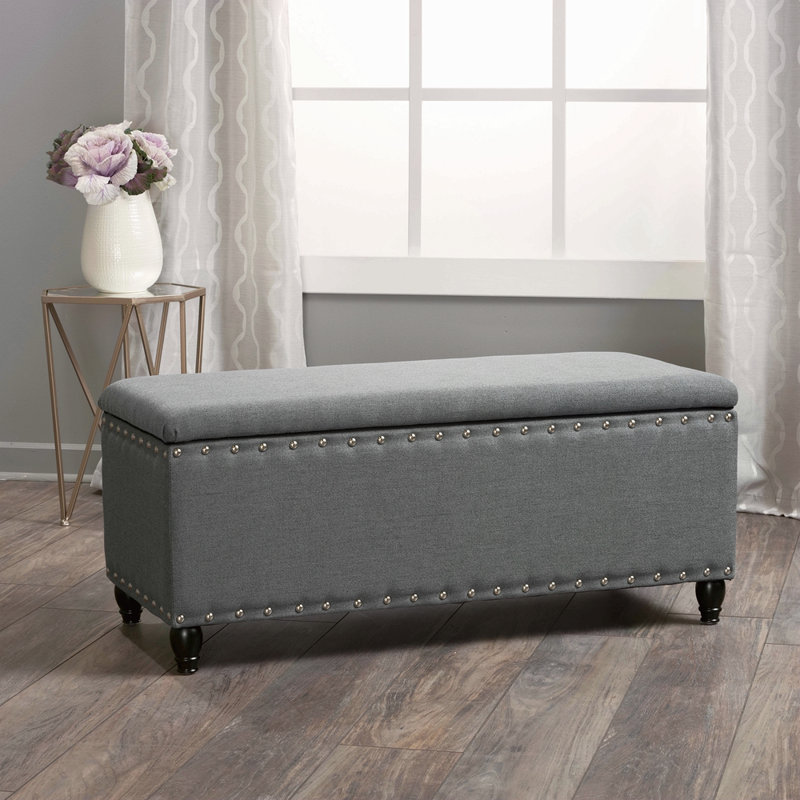 OTTOMAN DE RANGEMENT, Gris anthracite