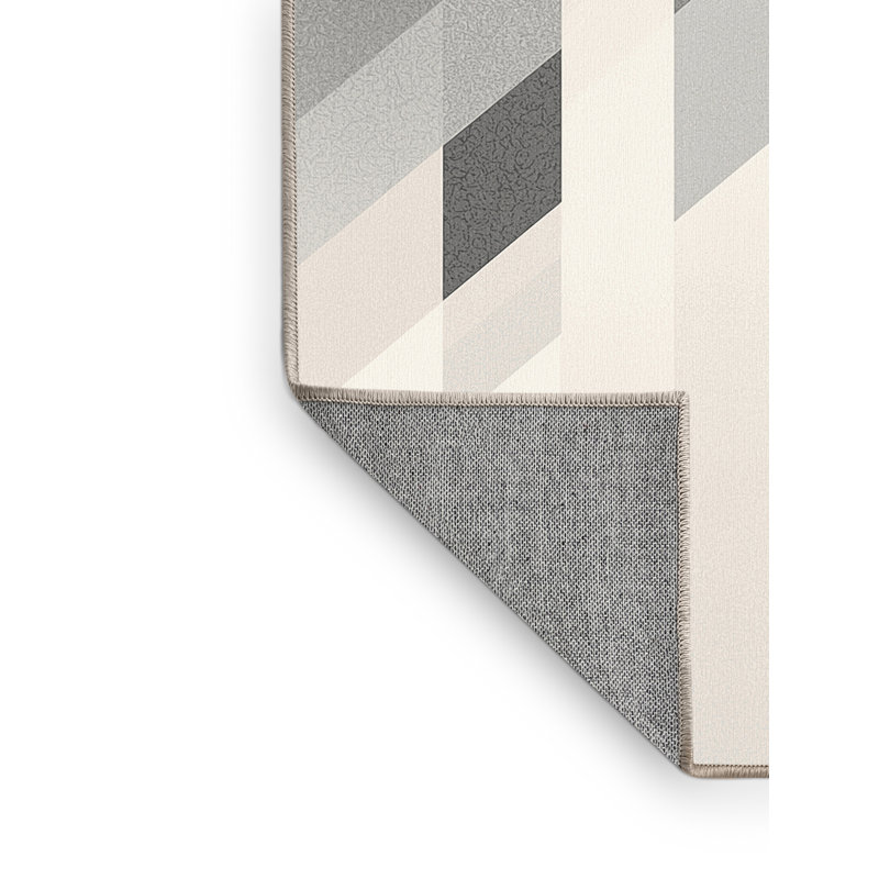 Tapis dégradé beige lavable à la machine - Paxon, Rond 5 pi
