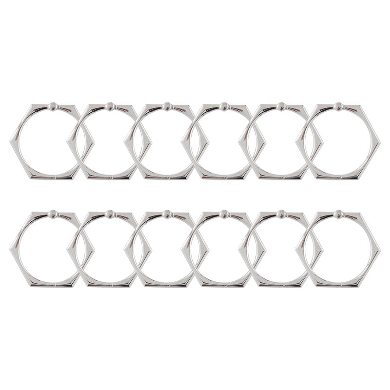 Crochets de rideau de douche Utopia Alley, Chrome