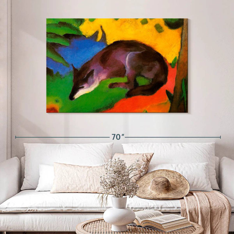 Brampt Blue-Black Fox, 32" H x 48" W