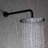 Rainfall Round Shower System Rain Shower Head with Handheld Spray