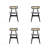 18.11'' H Fabric;Polyester/Polyester Blend;Cotton Upholstered Ash Side Chair-72064405