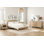 Scarlett 4-Piece Dresser and Nightstand Set, Two 3-Drawer Dressers and Two Rattan Nightstands, Oak