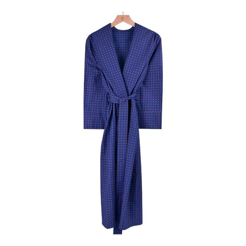 Conleth 100% Cotton Mid-Calf Bathrobe with Pockets, M