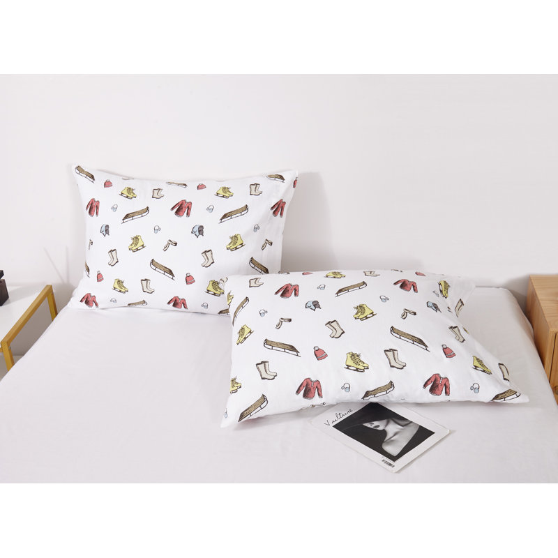 Ensemble de draps pour chambre d'amis FLPRCUSS-T / D / Q / K-Parent-OT, Ensemble de draps pour grand lit avec 2 taies d'or