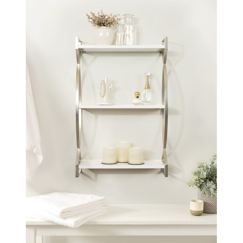 3 Piece Tiered Shelf, Silver