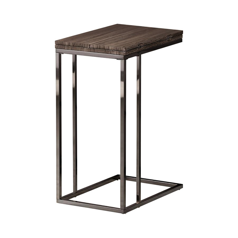 Table à collation extensible grise et noire - convient aux intérieurs modernes avec des options de couleurs polyvalentes
