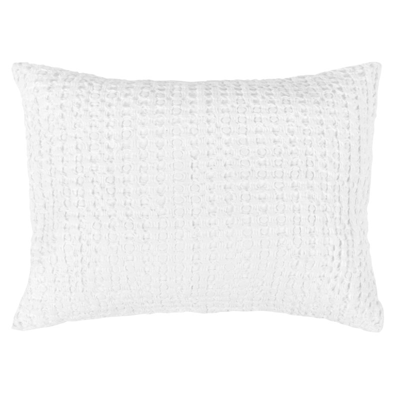 Claire Natural Standard Sham, Standard, White