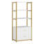 4-Tier Bookshelf Etagere Display Bookcase with 2 Drawers-1489834260