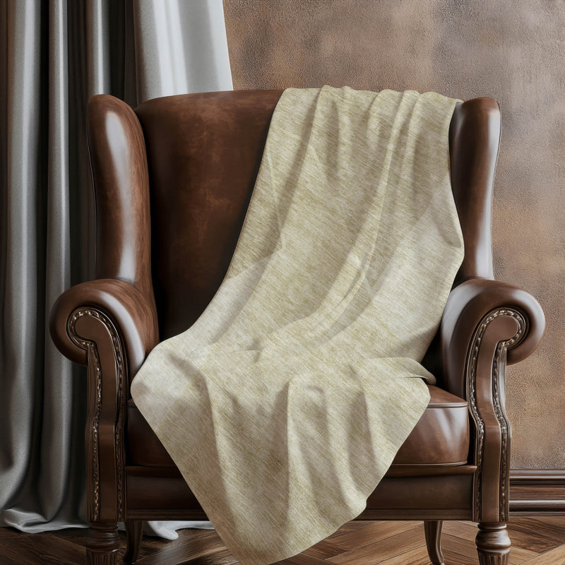 Jeté Art déco en sherpa Addison, Beige / abstrait 1