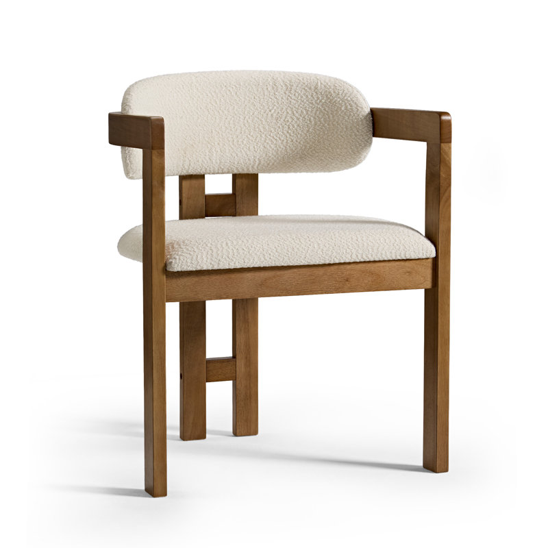 Chaises de salle à manger en bois massif Elle Boucle, noyer, Bois brun