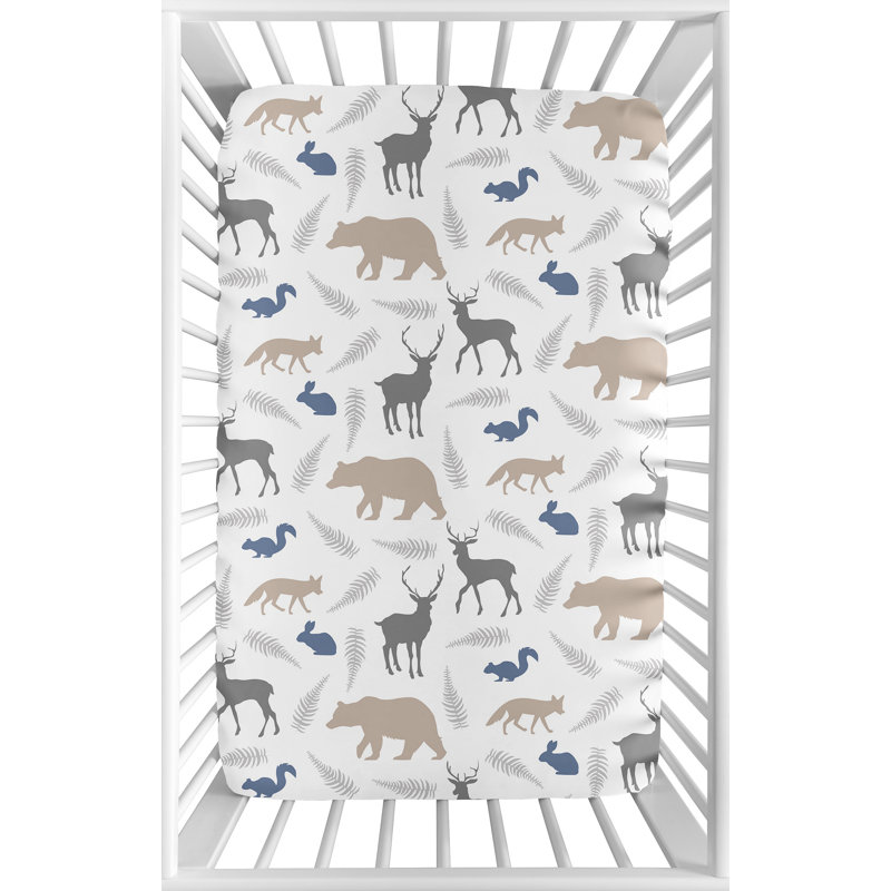 Mini drap de lit de bébé ajustable Woodland Animals