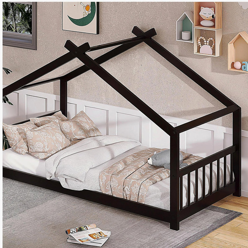 Lit double en bois, Lit simple, Espresso