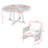5-Piece Extendable Patio Dining Set with a Butterfly Leaf Round Table and 4 Rattan Cushioned Armchairs