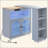 Rolling Kitchen Island With Extended Table, Kitchen Island On Wheels With LED Lights,Power Outlets And 2 Fluted Glass Doors, Kitchen Island With A Storage Compartment And Side 3 Open Shelves-2110449203
