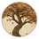 Tapis beige moelleux moelleux à motif rustique de style rustique Oak Tree Country - reliure beige