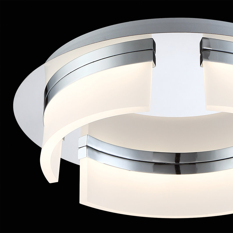 Bria Glass LED Flush Mount, 4" H x 11" W x 11" D