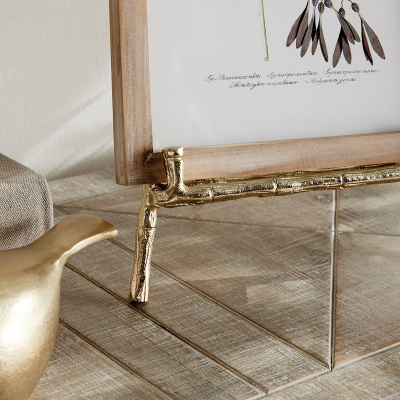 Baldwin Napa Home And Garden Metal Tripod Easel, Gold, 12.75"H x 3"W x 10.25"D