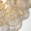 Julie Neill Talia Large Chandelier in Gild with Gold Fleck Glass