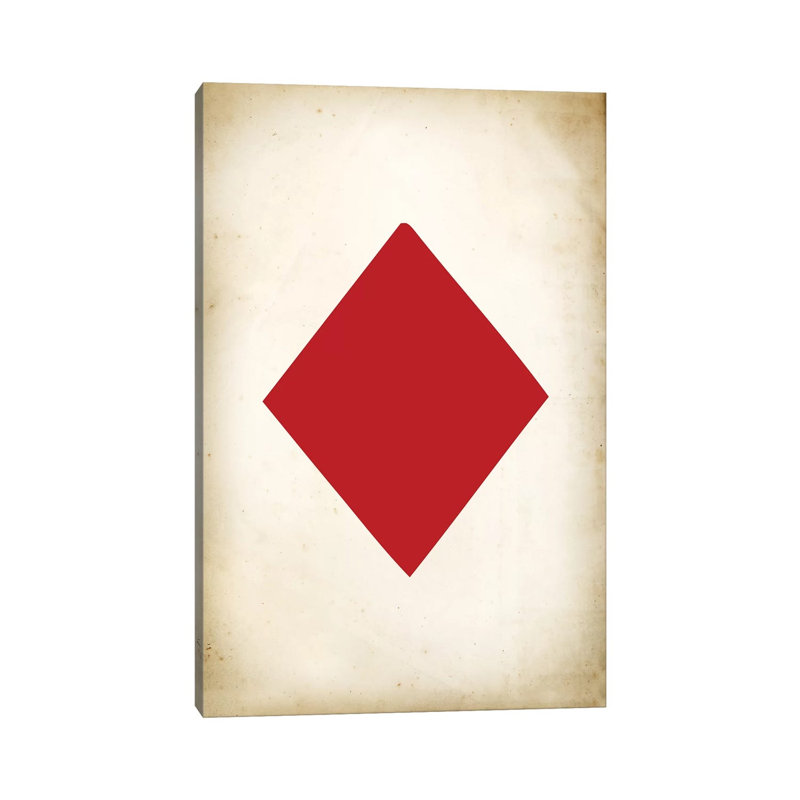 Card IV: Diamond 1 Piece Wrapped Canvas Painting, 20.32 cm H x 30.48 cm W