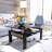 Rectangle Glass Coffee Table, Clear Coffee Table