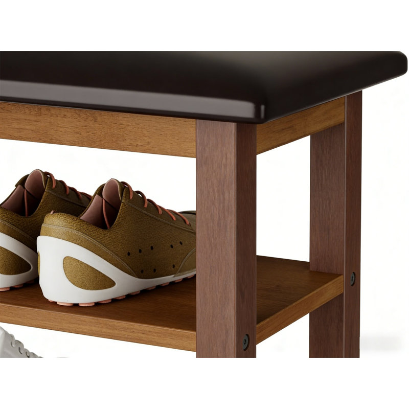 Range-chaussures en bois de qualité supérieure pour la maison, 24.4” H x 39.4” W x 11.8” D