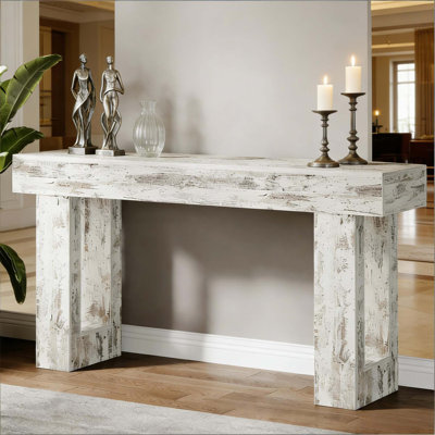 Meuble télé stable, console élégante, table de bout en bois