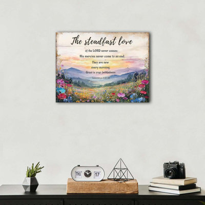 Wildflower Christian Wall Art Lamentations 3 Floral Scripture Wall Decor Bible Verse Impressions sur toile, peinture d'inspiration biblique, œuvre d'art pour le salon, chambre, décorations pour la maison, 24 po x 36 po