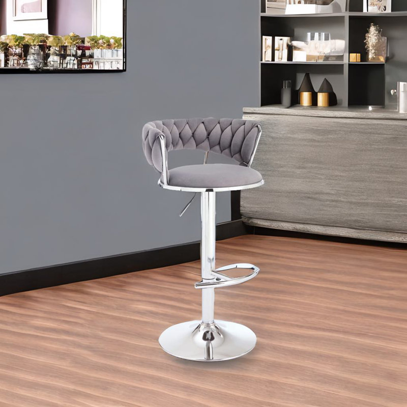 Ensemble de 2 tabourets de bar, Gris
