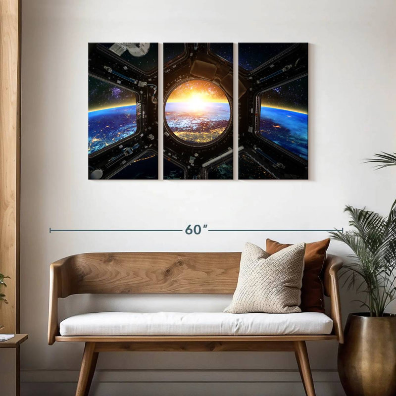 Oberle Space Station Earth View, 28" H x 45" W