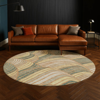 Machine Washable Indoor/Outdoor Chantille ACN2546 Mid-Century Modern Rug