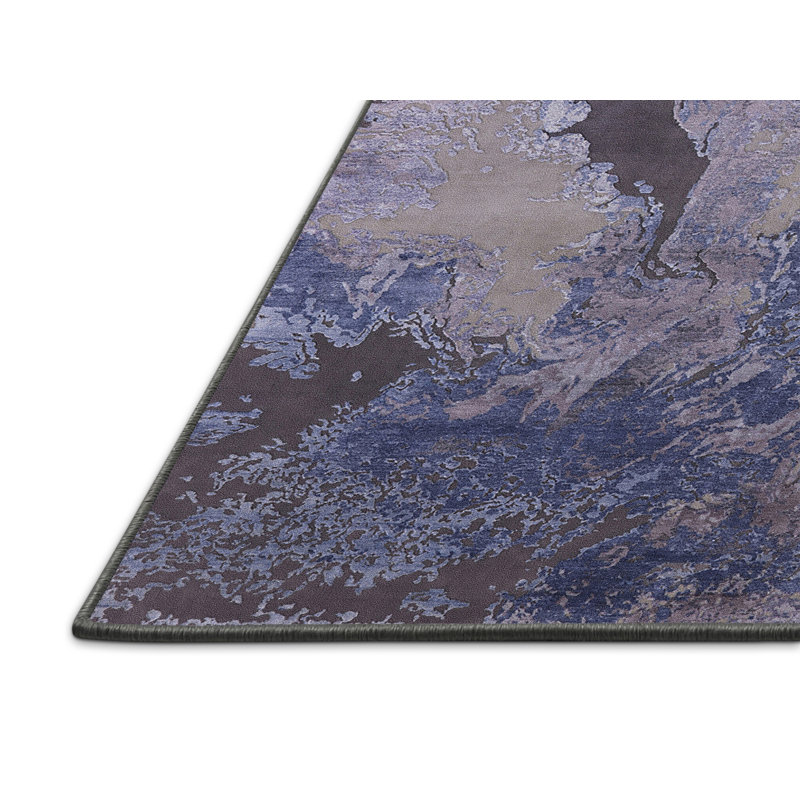 Tapis abstrait gris, Tapis de couloir 2 pi x 5 pi