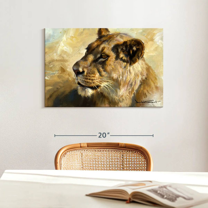 Lioness Study, 16" H x 24" W