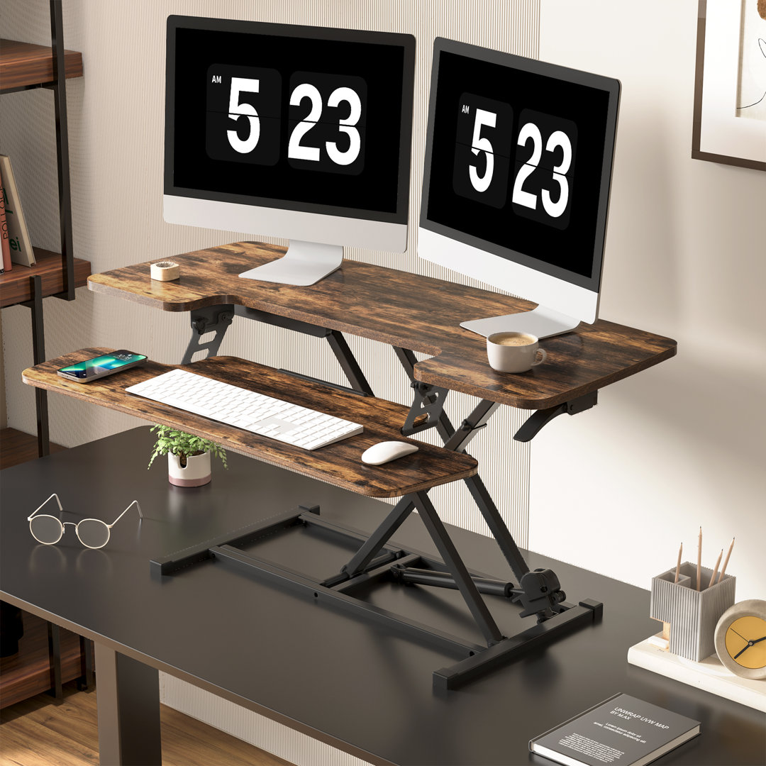 Desk Converter with Removable Keyboard Tray Inbox Zero Top 