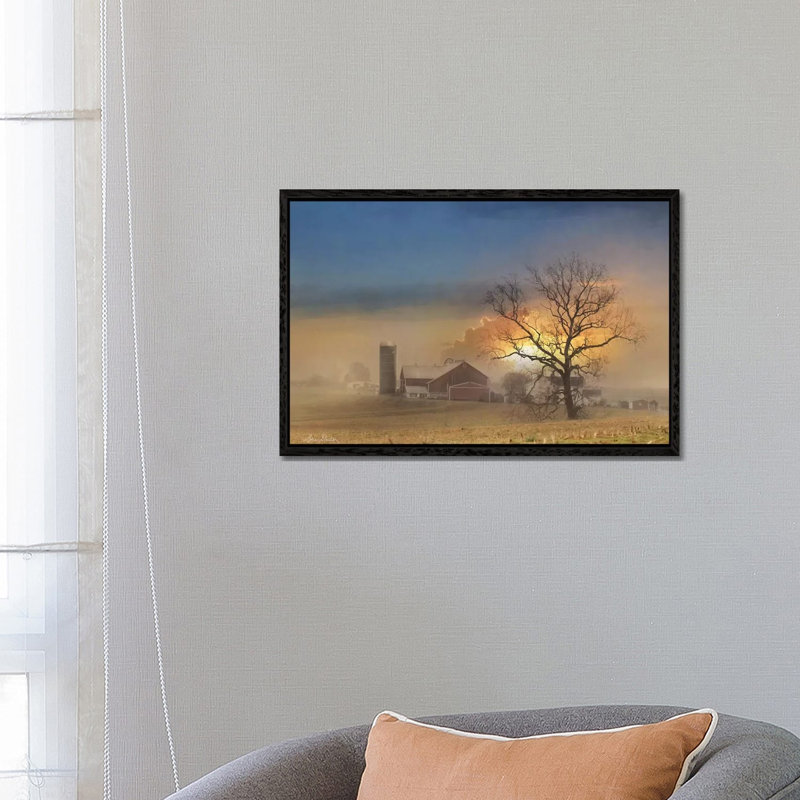 Stormy Weather by Lori Deiter - Print on Canvas, 45.72cm H x 66.04cm W x 3.81cm D, Black Framed