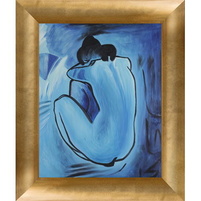 «Nude» par Pablo Picasso - peinture sur toile à cadre flottant