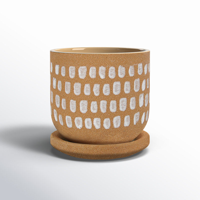 Meissa Handmade Ceramic Pot Planter, 4.5" H x 4.5" W x 4.5" D