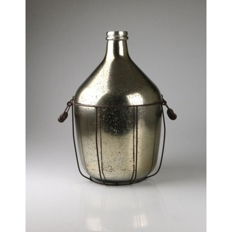 Natale Handmade Metal Table Vase, 27.5cm H x 21cm W x 21cm D