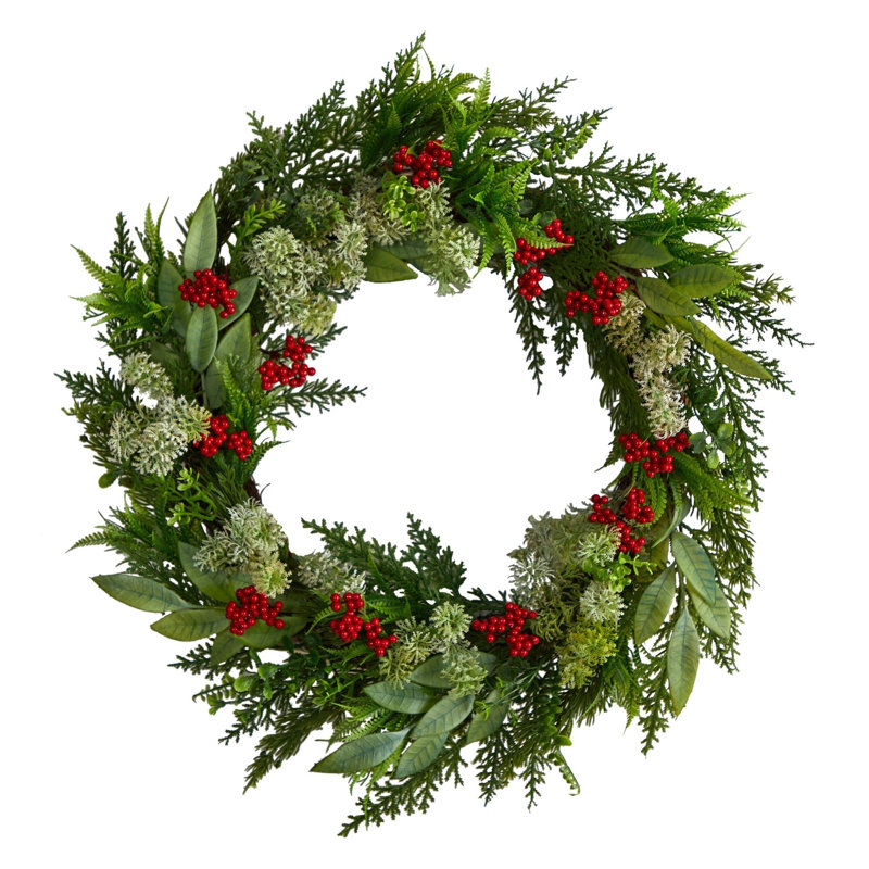 Cedar, Eucalyptus and Berries Christmas Wreath