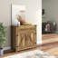 Armoire de bar moderne à double porte de grange avec porte-gobelet Modern Farmhouse