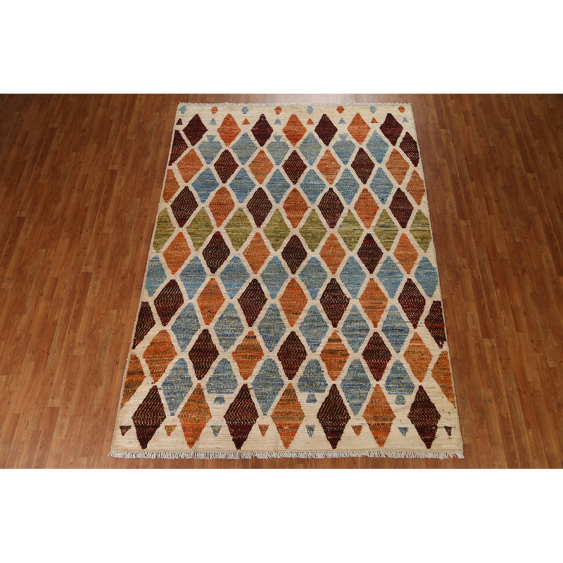 One-of-a-Kind 7'2" X 9'11" New Age Wool Area Rug in