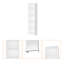 Bibliothèque blanche moderne avec 5 tablettes - Solution de rangement élégante pour le salon