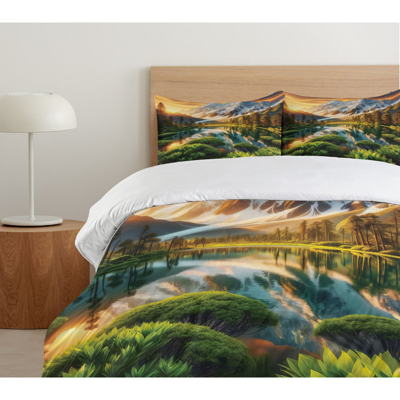 Lake Duvet Cover, California King Duvet Cover + 2 Standard Shams