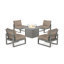Ensemble de conversation d'extérieur pour 4 personnes avec coussins POLYWOOD Eastport