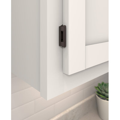 Charnière d'armoire en bronze huilé à recouvrement partiel 1/4 de pouce (6 mm) - 1 paire