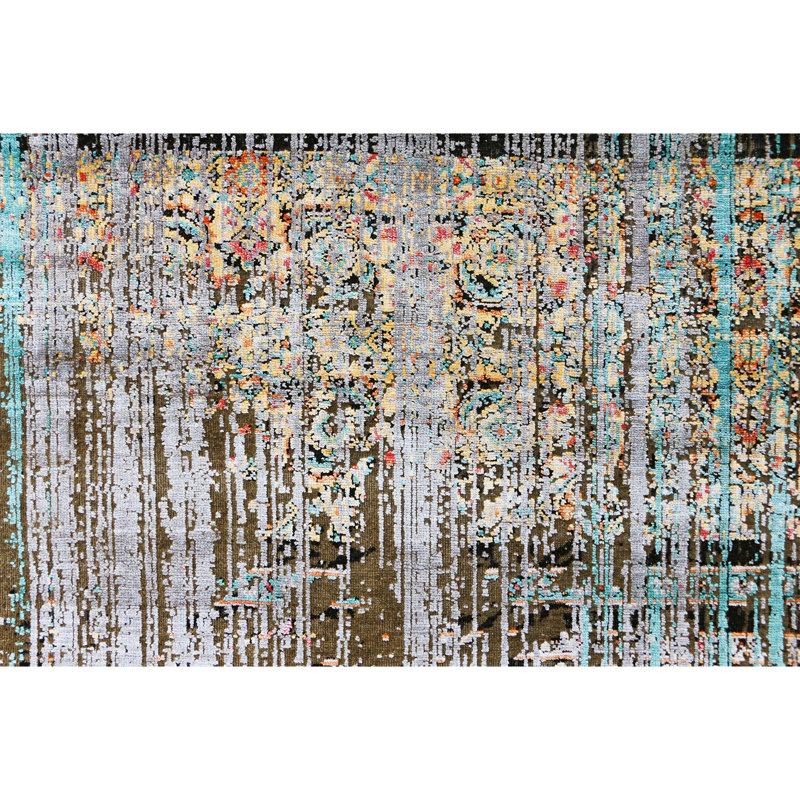 Hand Knotted Area Rug in Red/Brown, Rectangle 10' x 14'
