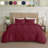 Solid Duvet cover Burgundy King-125981127-125981129