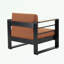 Chaise d'extérieur avec accoudoirs et coussin moelleux-853074235