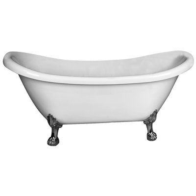 Meryl 63'' x 28'' Soaking Acrylic Bathtub