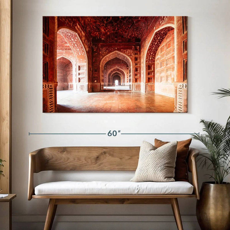 Exploring The Taj Mahal, 34" H x 51" W